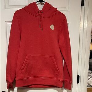 Carhartt Women’s Relaxed Fit Hoodie — Red (Size Small)